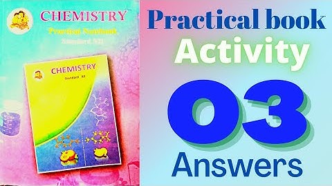 Activity no 3 class 12 chemistry practical solutions maharashtra board