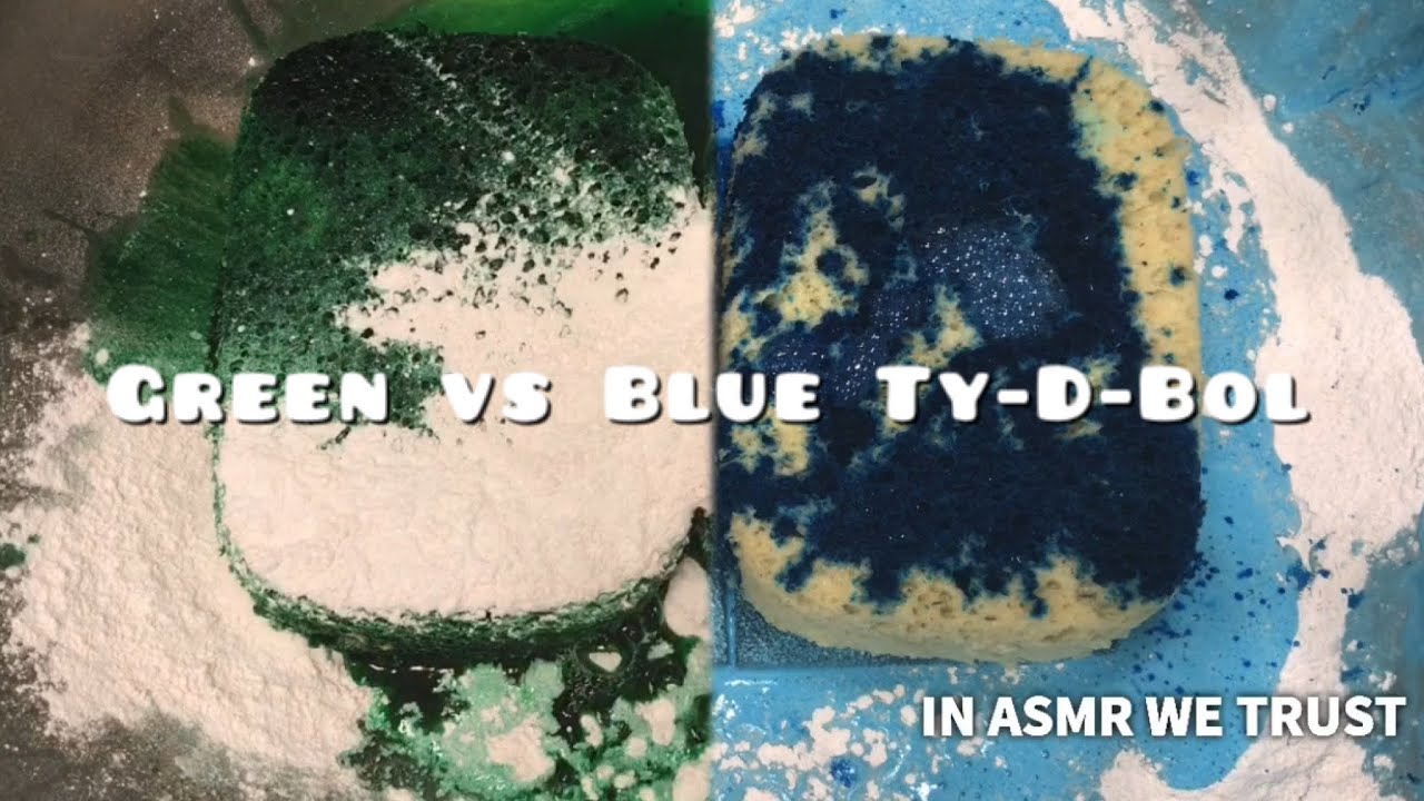 2x Speed ASMR✨Green vs Blue Ty-D-Bol ✨