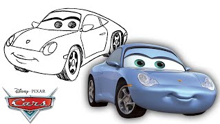 How to Draw Sally Carrera from Cars | Drawing Tutorial | Pixar Cars