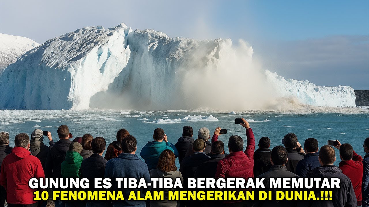 DALAM HITUNGAN DETIK‼️Gunung Es Tiba² Berputar Tak Terkendali, Semuanya Panik |10 Fenomena Mngerikan