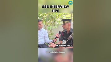 SSB INTERVIEW TIPS BY Lt. Krishna Kumar | Captain Batra Classes #nda #ssb