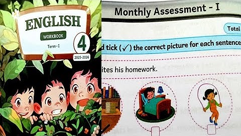 Monthly Assessment- I   4th standard English Workbook term1  unit3  @illanthendral7