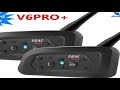 EJEAS V6 PRO+ Motorcycle Intercom Helmet Bluetooth Headset 6 Riders 800m Communicator Wate