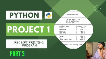 Python Projects - For Beginner | Project 1 (Part 3) - Creating a Receipt Printing Program
