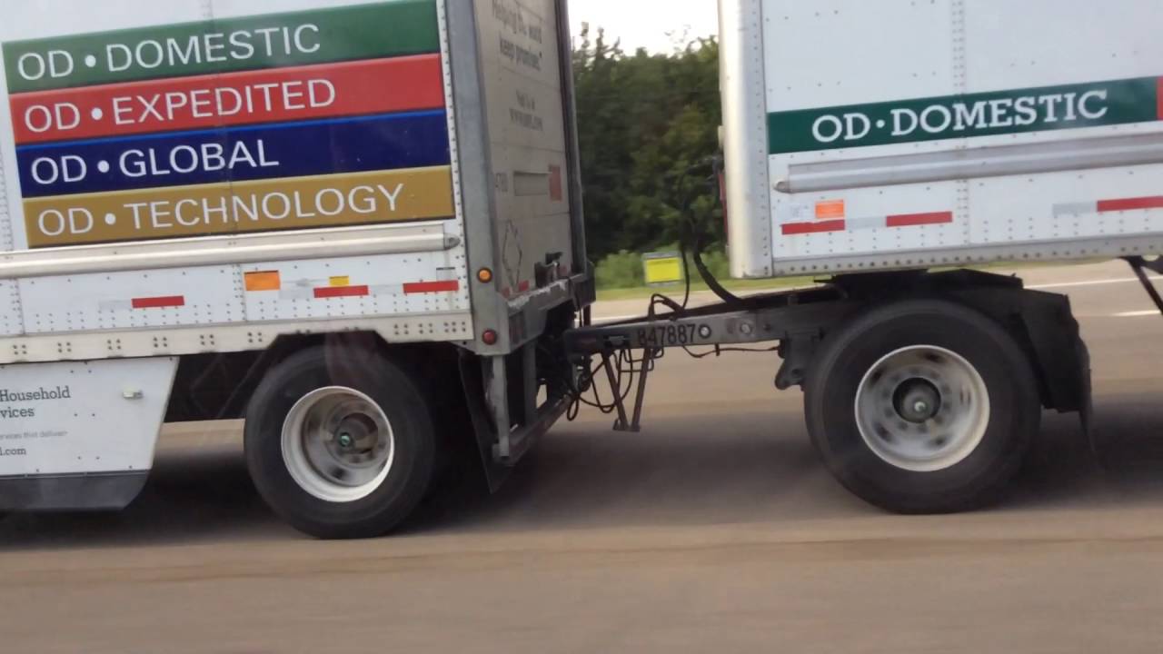 Up close on a twin trailer