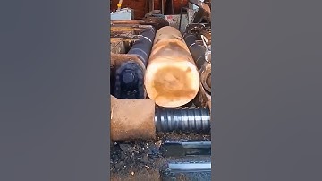 Rotary Lathe Machine in Action! Inside a Veneer Factory🪵💥 #veneers #woodindustry #veneerproduction