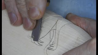 Топорище резное «Гадюка» #20 / A drawing on an Ax