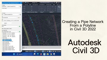 How to creating a pipe network from a polyline in civil 3d 2022 #autocadcivil3d #autodesk