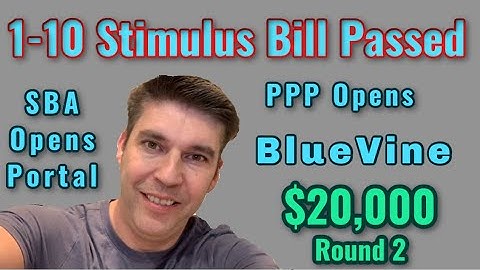 PPP 2 Loans Return Fast Round 2! NO CREDIT CHECK: Stimulus Bill Passed 1-11 SBA Offers $20,000 [PPP2