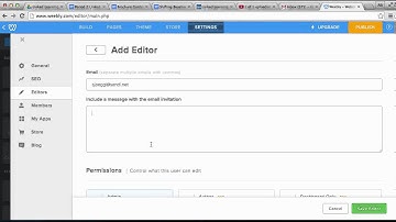 Adding Editors to Weebly