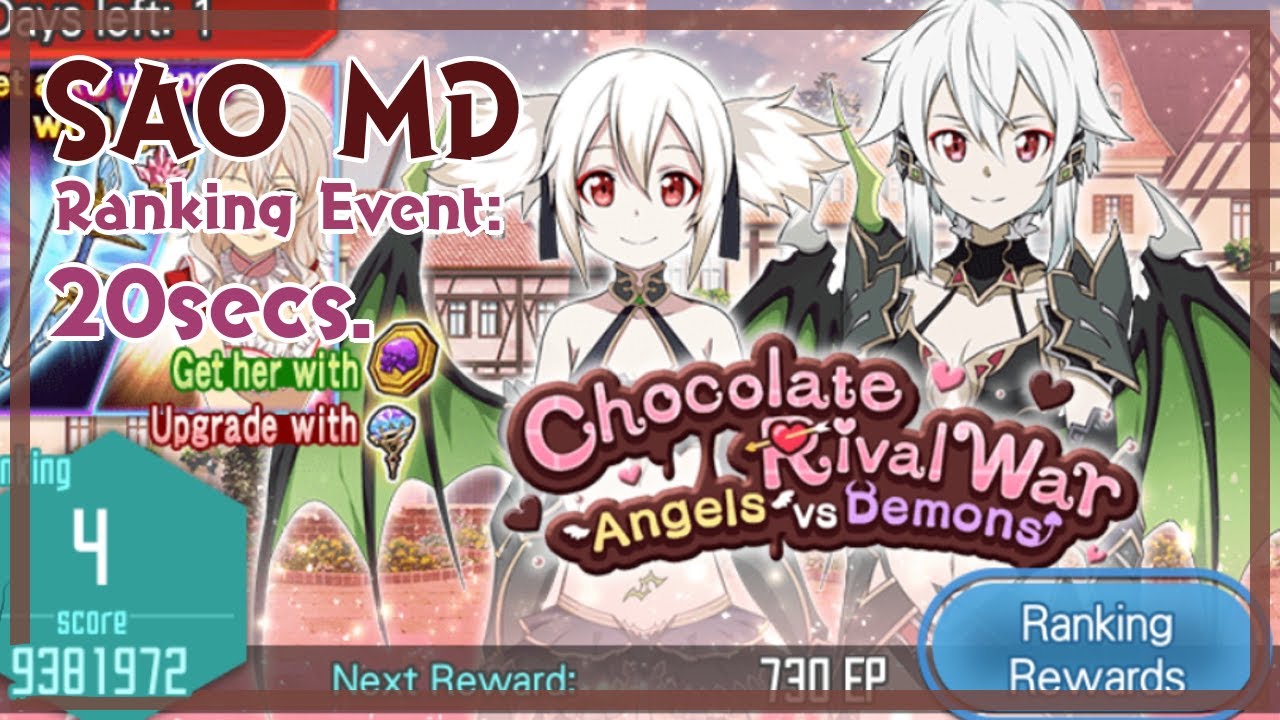 [SAO MD] Ranking Event - Chocolate Rival War Angels vs. Demons - 20s ...