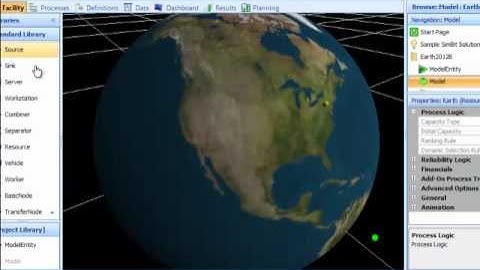 Entity Movements on Globe