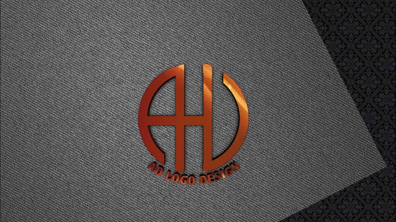 A D Logo design Tutorial || How to create professional A D Logo design