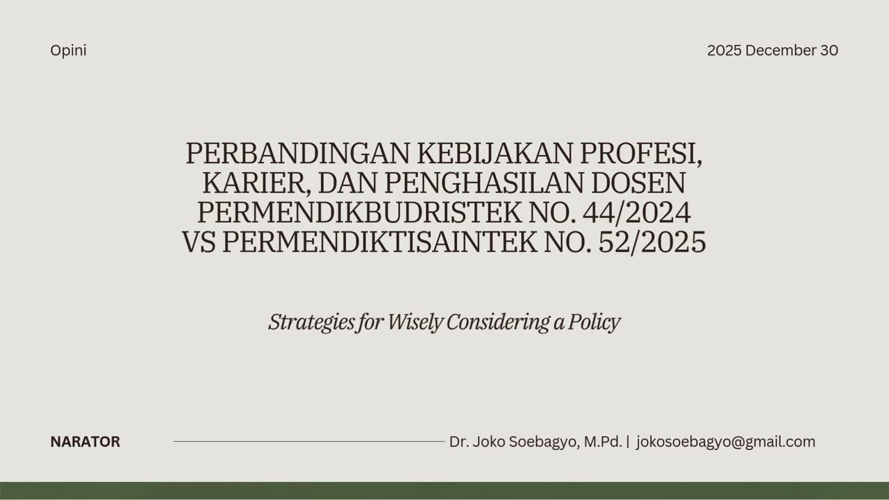 Perbandingan Permendikbudristek 44/2024 VS Permendiktisantek 52/2025