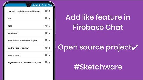 Like button in firebase chat #Sketchware# Open source Project ✔