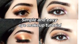 Soft simple and easy glam eye makeup tutorial for beginners |Glam eye makeup step by step|