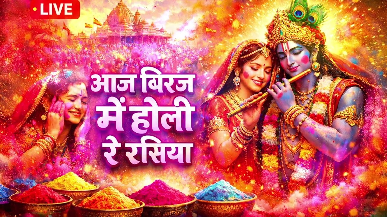 Aaj Braj Mein Holi Re Rashiya | 2026 Holi Ke Bhajan | Nonstop Holi Bhajan 2026 | Radha Krishna Holi