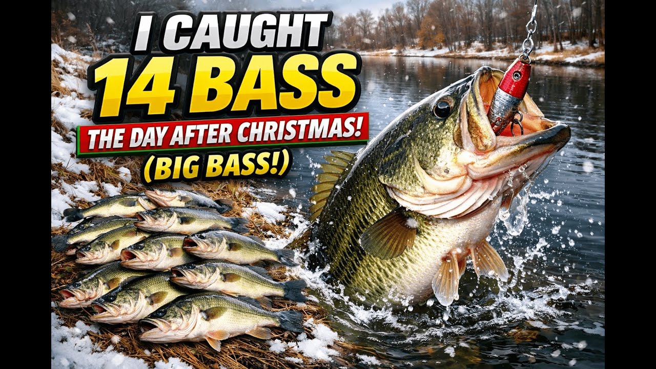 I CAUGHT 14 BASS THE DAY AFTER CHRISTMAS! (BIG BASS) #bassfishing #bass #riverfishing