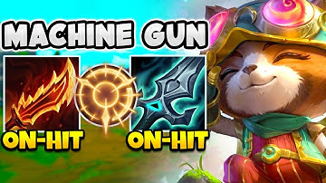 TEEMO BUT I HAVE A DART MACHINE GUN! (STACK ON-HIT ITEMS)