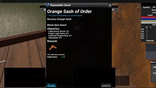 Everquest Inspired ~ Quest Orange Sash of Order
