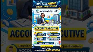 🔥 Urgent Hiring 2026 💼 Account Executive Job | ₹15K–₹25K Salary 💰 | Apply Now 📲 #gujaratjobs #job