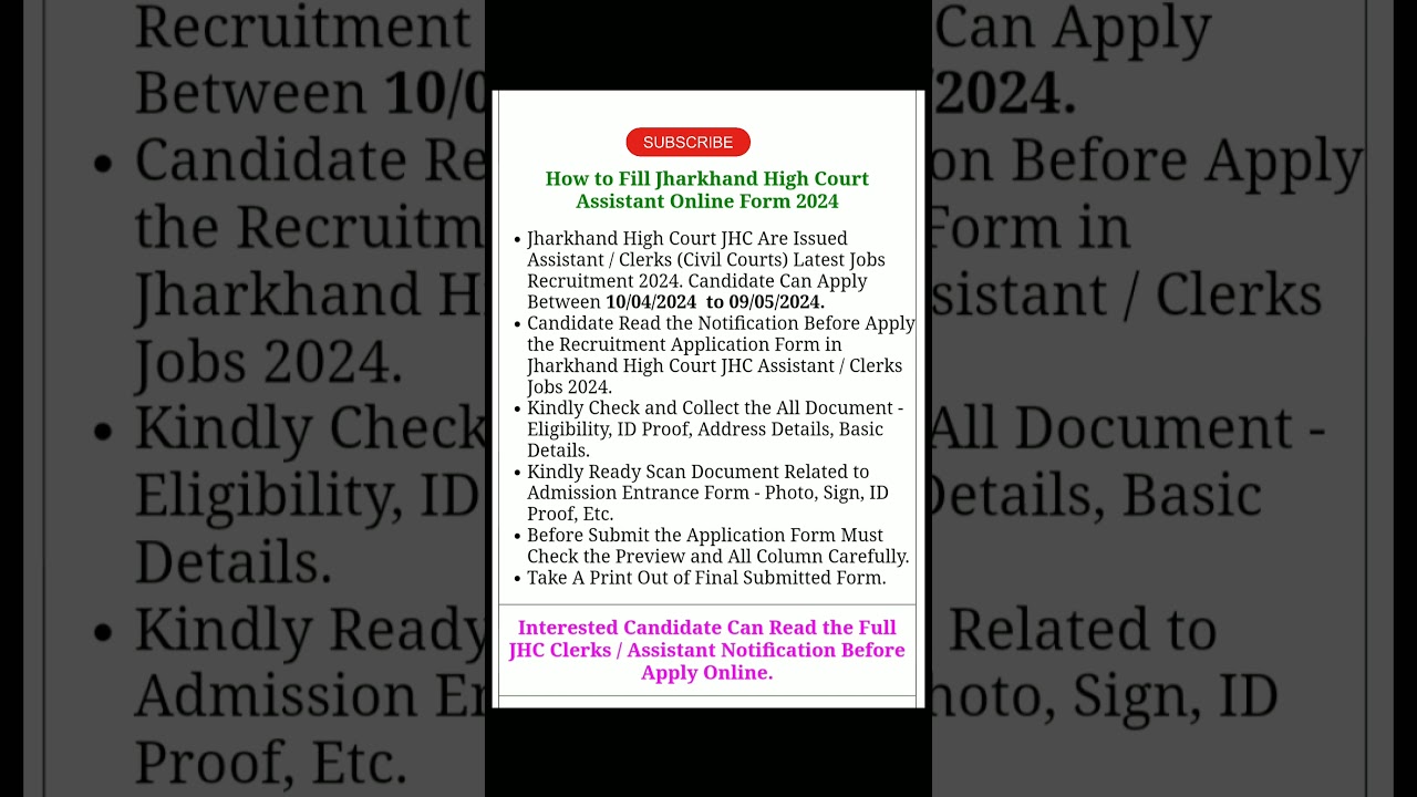 Jharkhand High Court JHC Assistant / Clerks in Civil Courts Recruitment Apply Online for 410 Post