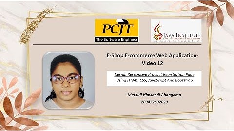 Building a ecommerce web application | Web Project Task 12  | Java Institute | Methuli Ahangama