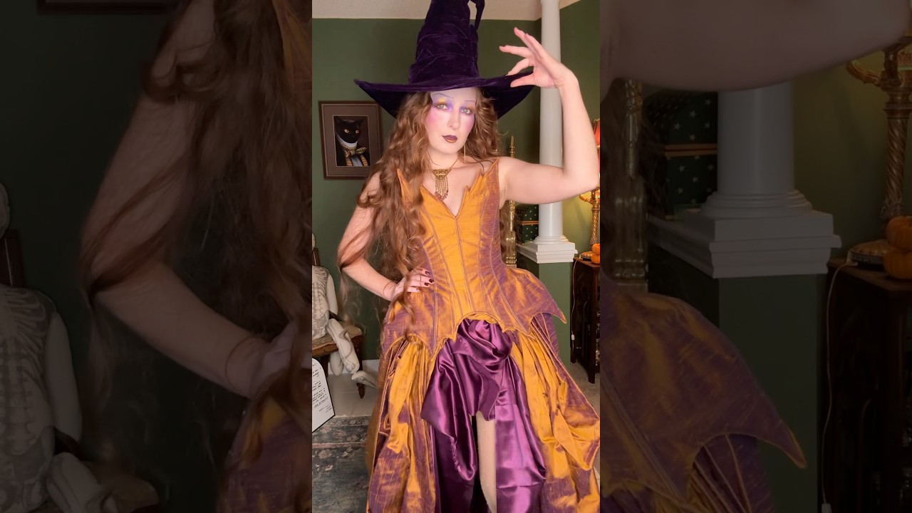 Orange and purple are an underrated Halloween color combo! Dress