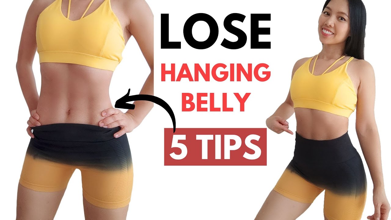 5 Tips to effectively lose hanging belly post pregnancy, best lower abs  workout for mom's belly 