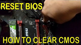 How To Clear CMOS/BIOS and Solve BSOD Problem BLUE SCREEN OF DEATH