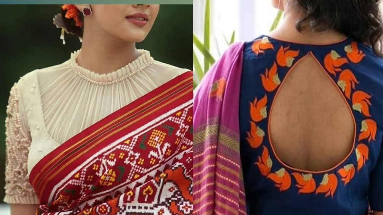 latest new Trending blouse's back neck design's in 2019 /// stylish ...