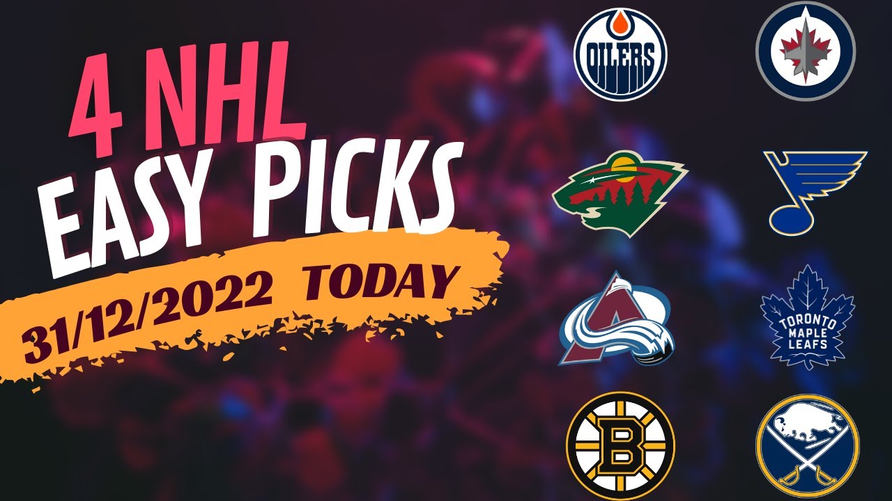 4 nhl bets today 31/12/22 Nhl predictions today nhl picks today Nhl