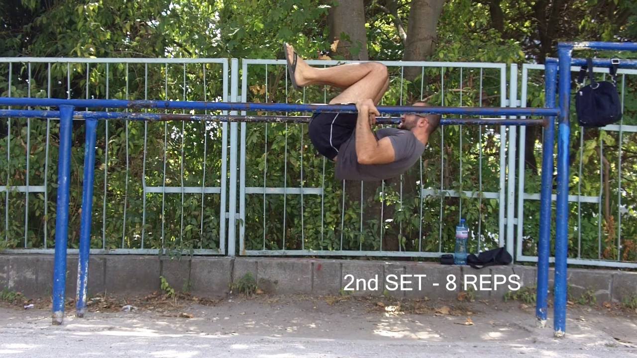 Tuck Lever Pull Ups #8 (10-8, 11-9, 10-9 reps) calisthenics exercises