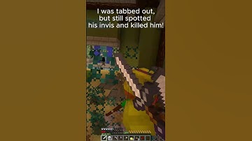 I was tabbed out but still killed this invisible player! #minecraft #hypixel #bedwars #shorts