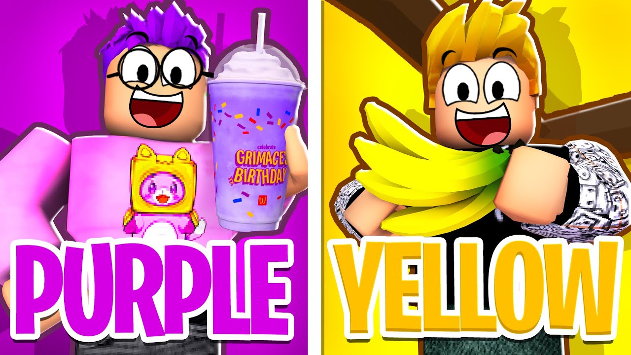Eating Only ONE COLOR FOOD In ROBLOX!? (ONE COLORED FOOD CHALLENGE In ROBLOX!)