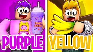 Eating Only ONE COLOR FOOD In ROBLOX!? (ONE COLORED FOOD CHALLENGE In ROBLOX!)