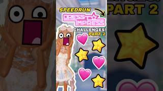 DAY 6: SPEEDRUNNING DTI CHALLENGES (PART 2) 🕒💛 | #dresstoimpress #roblox #viral #robloxfashion