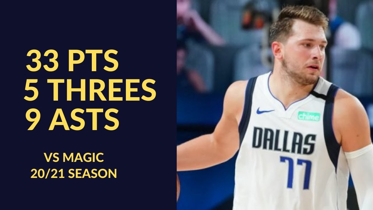 Luka Doncic 33 Pts 5 Threes 9 Asts 10 Rebs Highlights vs Orlando Magic ...