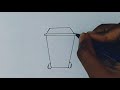 How to draw a dustbin dustbin drawing step by step