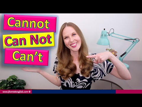 Cannot, Can Not, Can't  - Learn English Grammar