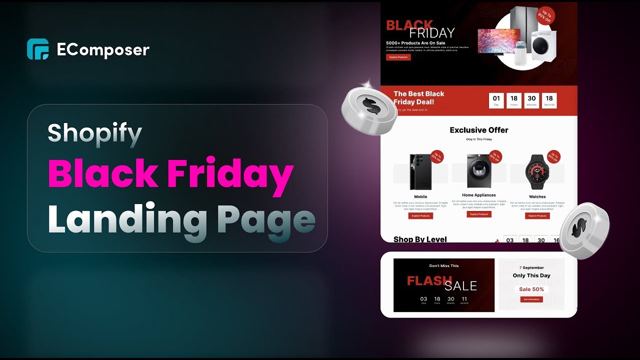 How to build Shopify Black Friday Landing page FREE with EComposer ...