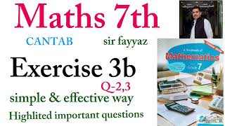 Famous Maths class 7th | CANTAB |exercise 3b | ex 3b | Q-2,3 | unit 3 | Square and Square Root | grade 7 Profile