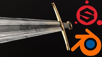 Medieval Sword Modelling in Blender and Substance Painter [Time lapse]