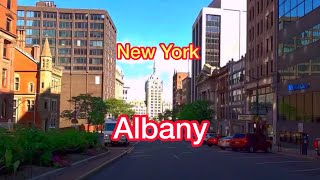 [4K] Driving Tour - Downtown Albany New York -Lots of Historic Landmarks