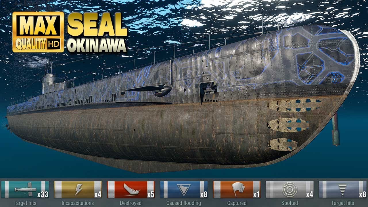 Submarine Seal: MVP on map Okinawa - World of Warships - YouTube
