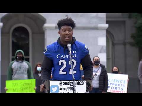 Richmond High football coach speaks out at state Capitol: 'Let them play'