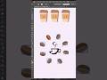 Split Coffee Bean with Eraser & Global Edit in Illustrator | Creative Vector Effect!