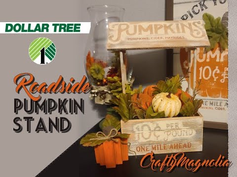 Roadside Pumpkin Stand | Easy Fall Dollar Tree DIY - YouTube