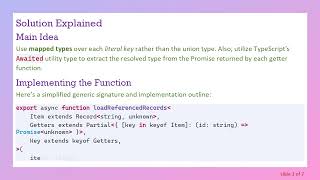 Strictly and Generically Typing Return Objects in TypeScript with Awaited and Mapped Types