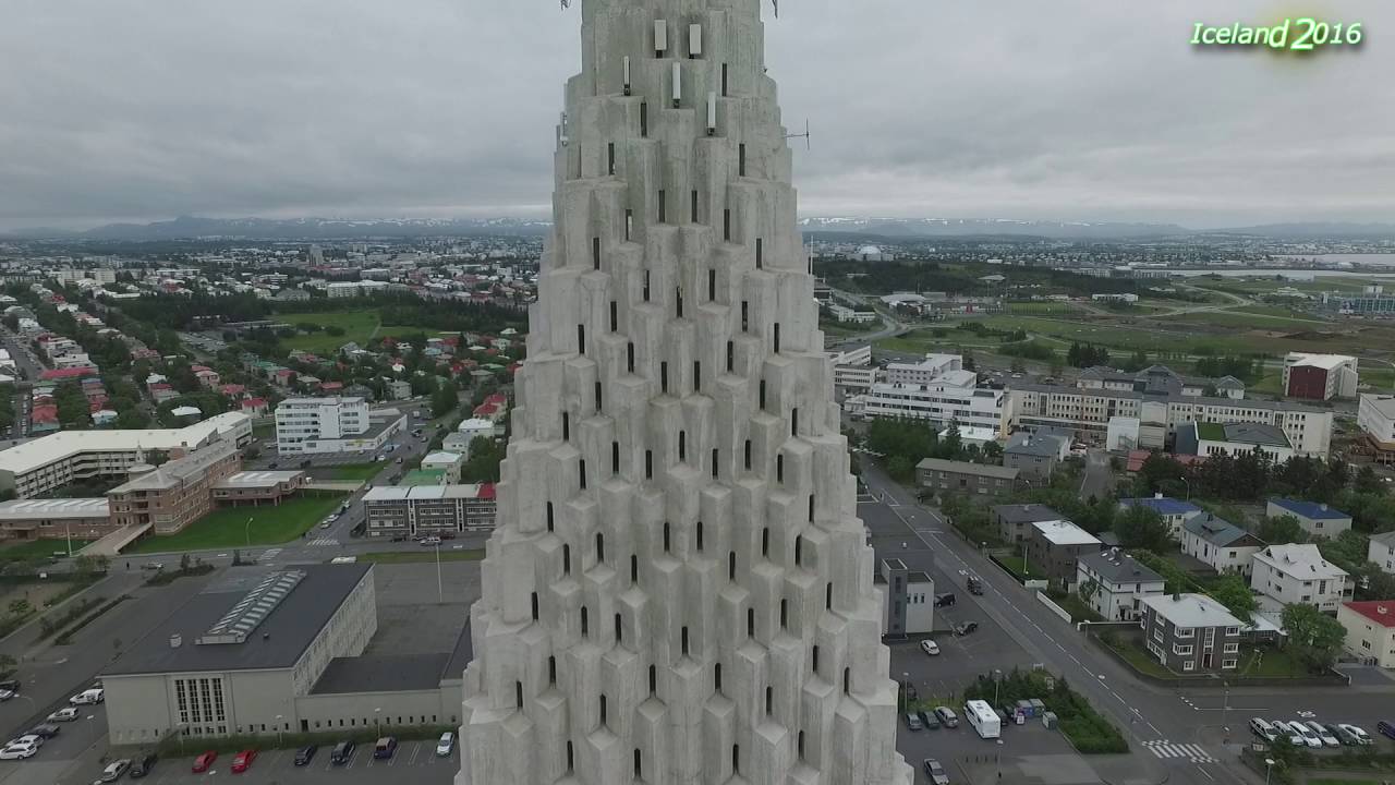 Iceland - Reykjavik - Hallgrimskirkja church, Drone - Phantom 3 Pro, 2016